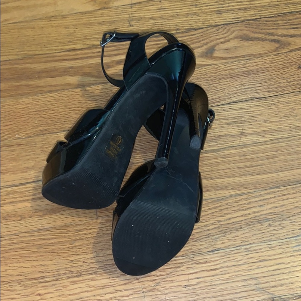Black Open Toe Heels - Picture 3 of 3